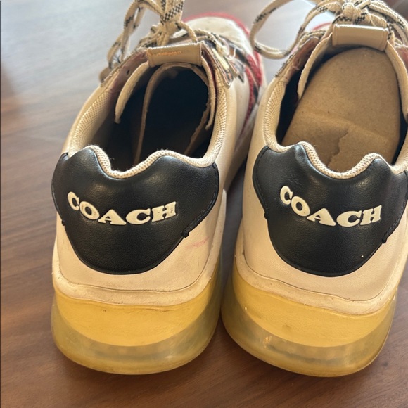 Coach burgundy and leopard Print Sneakers - Picture 6 of 8